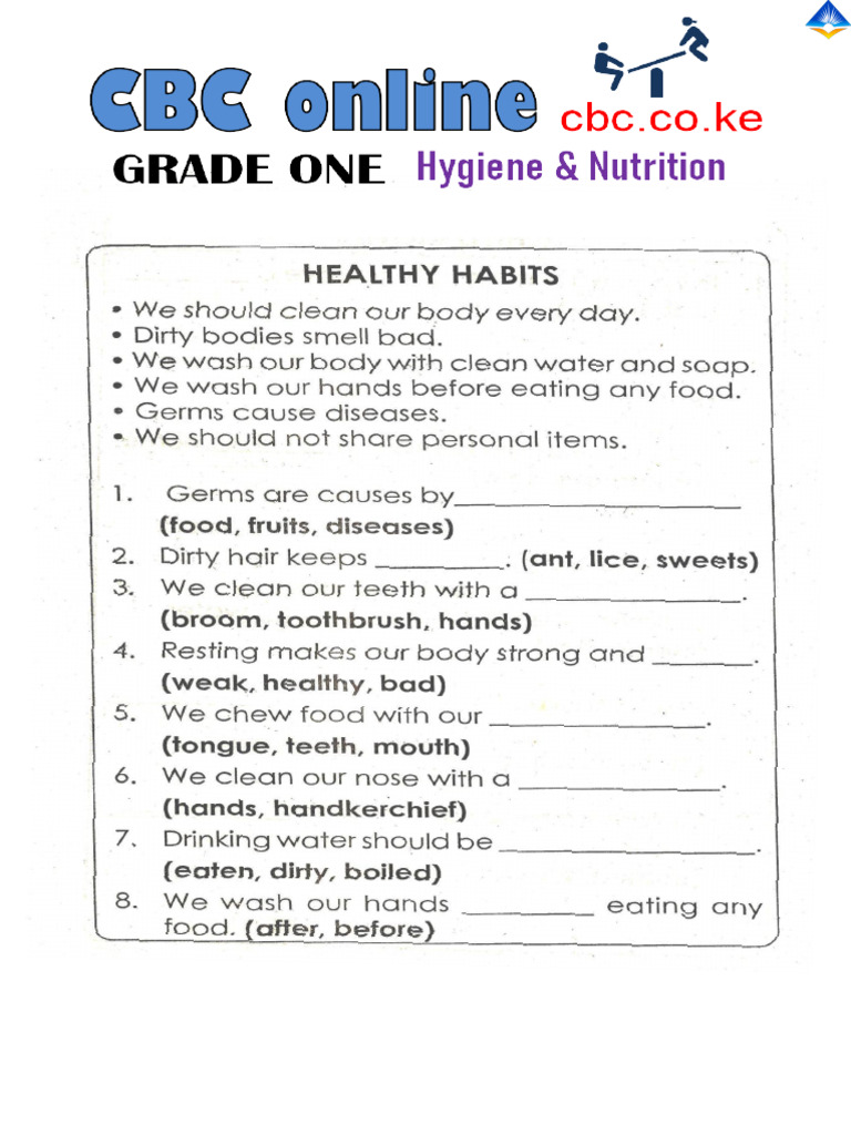Hygiene Grade 1 | PDF