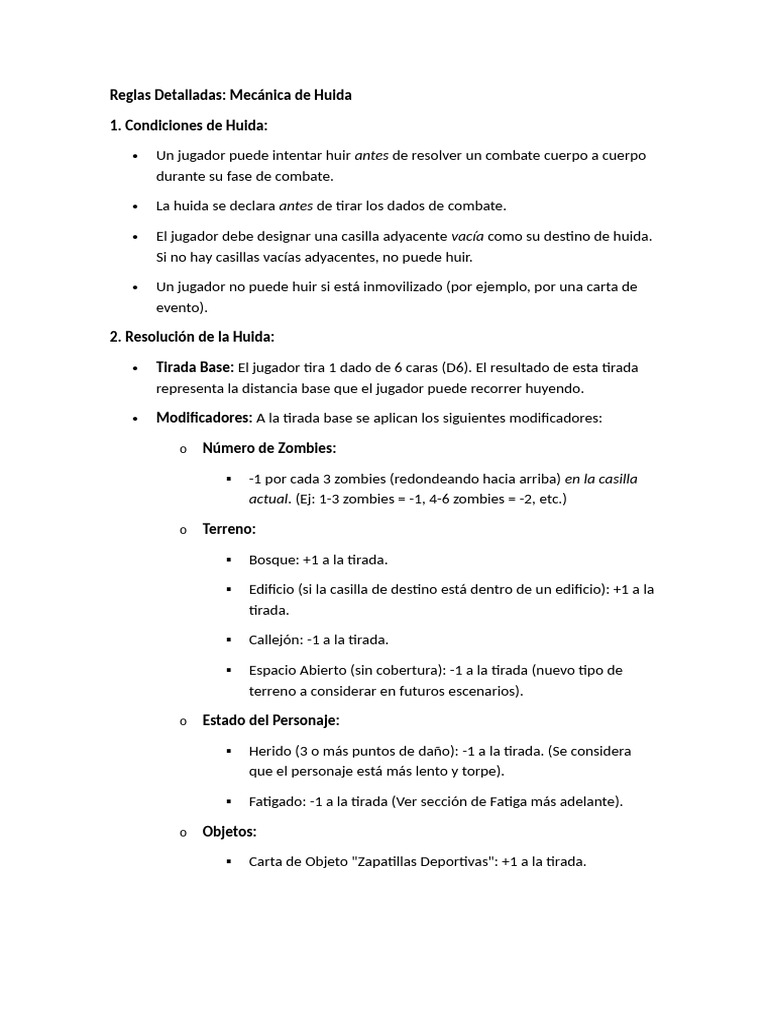 Reglas de Huida en ZOMBIES!!! | PDF | Zombis