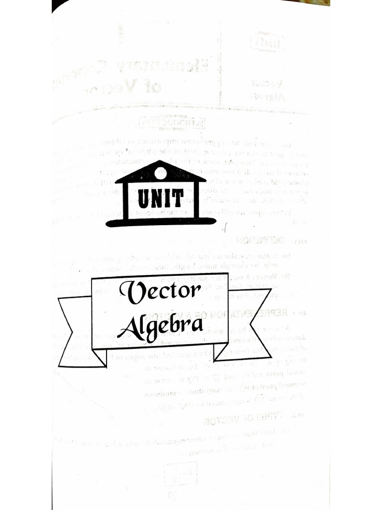 Vector Algebra | PDF