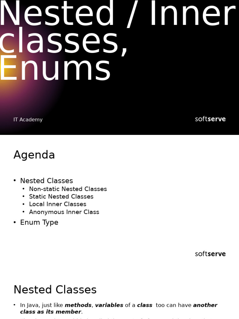 Java Nested and Inner Enums Explained | PDF | Class (Computer ...
