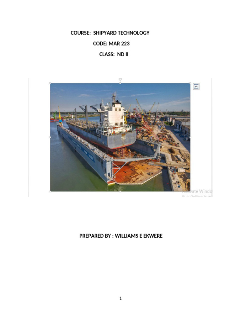 Shipyard Technology Course Overview | PDF | Corrosion | Steel