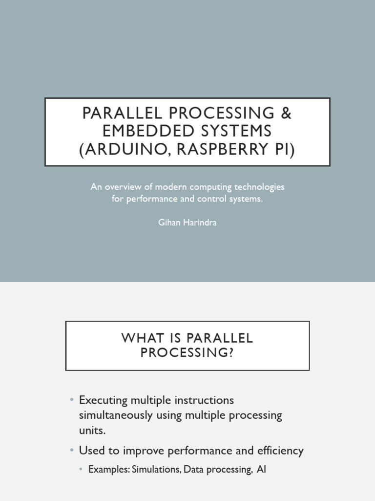 Arduino in Parallel Processing Systems | PDF | Embedded System | Arduino