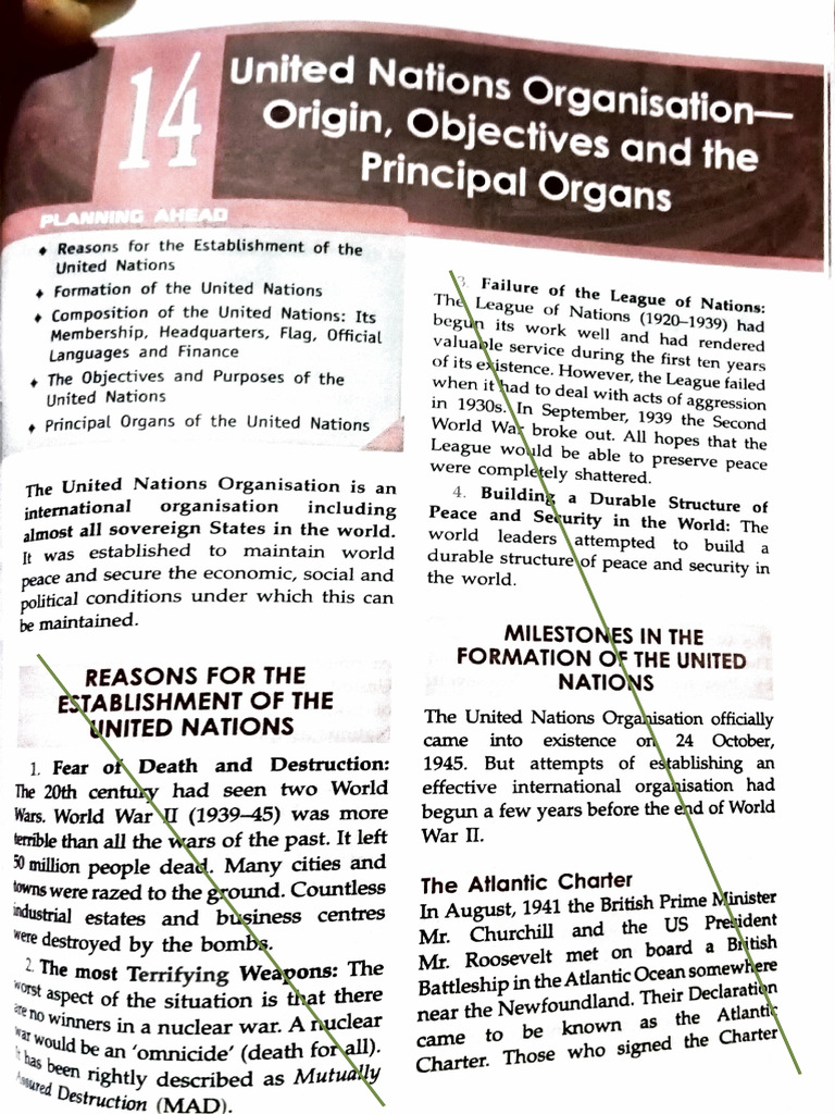 14 & 15 United Nations and Major Agencies of United Nation | PDF