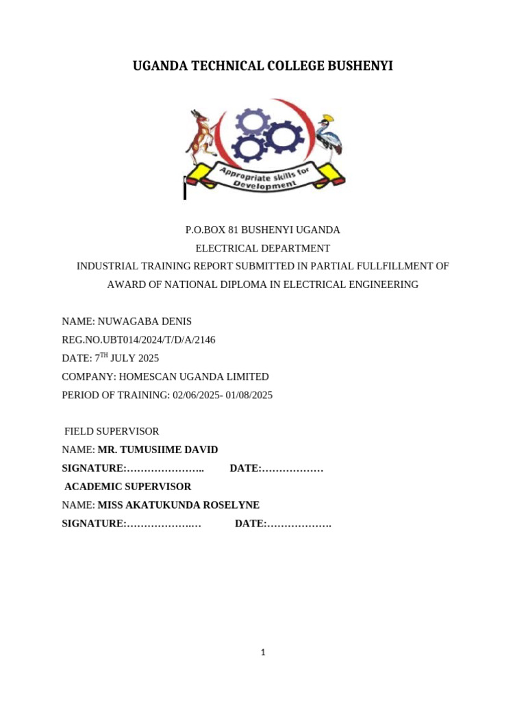 Industrial Training Report: Electrical Engineering | PDF | Closed ...