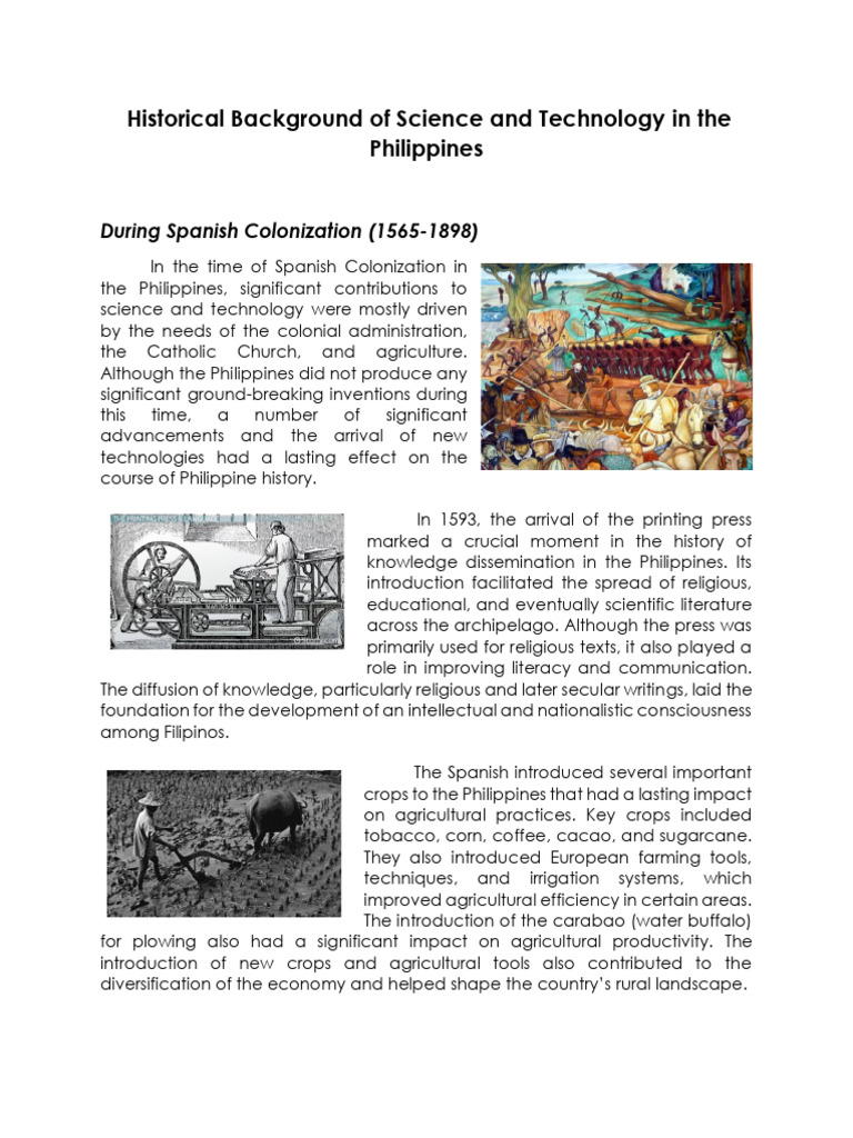 Science and Technology in Colonial Philippines | PDF | Philippines ...
