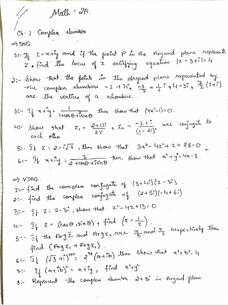 Maths 2A | PDF
