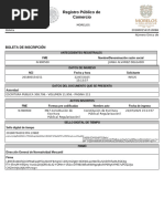 Boleta de Inscripción al Registro Público | PDF