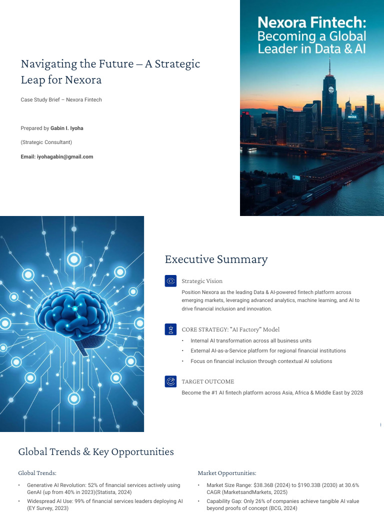 Case Study Submission For Nexora Fintech by Gabin Iyoha | PDF ...