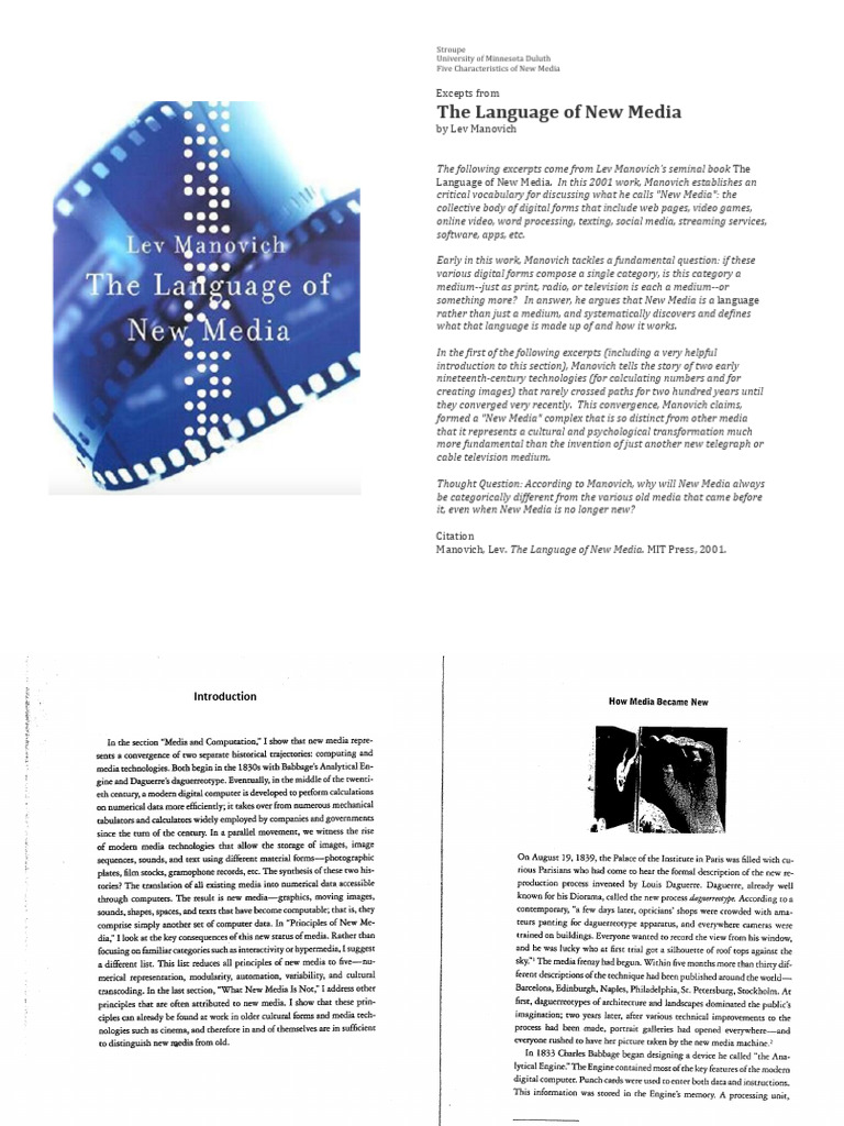 Five Key Characteristics of New Media | PDF | Modularity | Communication