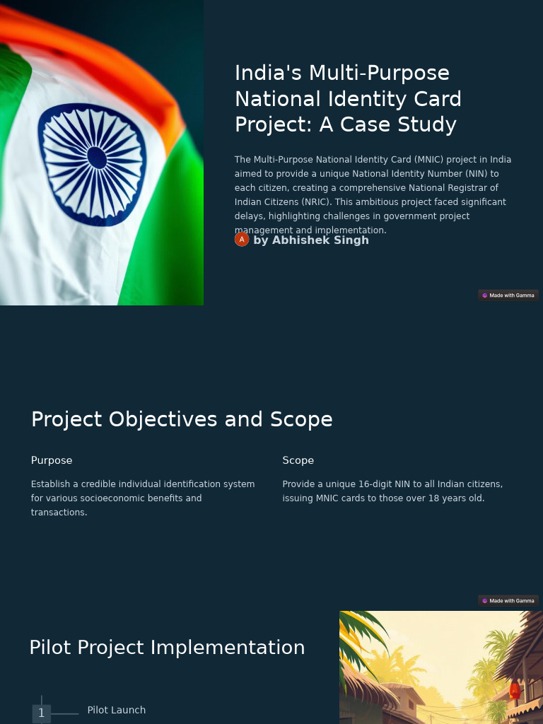 Indias Multi Purpose National Identity Card Project A Case Study | PDF ...
