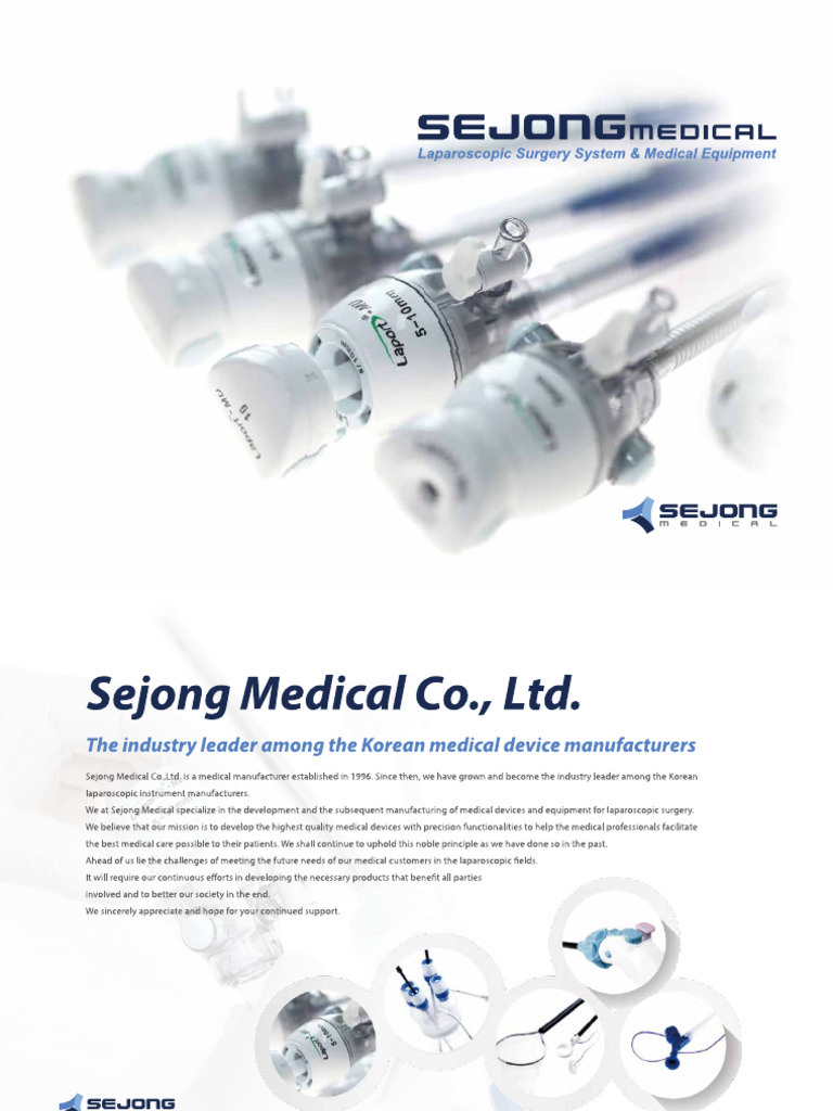 Sejong Medical Product Specifications | PDF