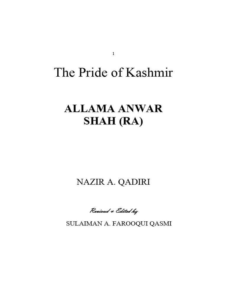 tomorrow The Pride of Kashmir | PDF