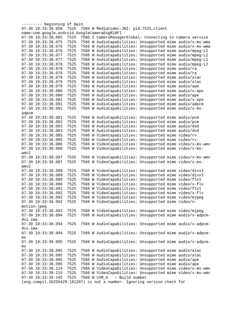 Log Cat 1753878817946 | PDF | Audio Electronics | Digital Technology
