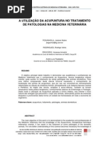 A UTILIZAÇÃO DA ACUPUNTURA NO TRATAMENTO