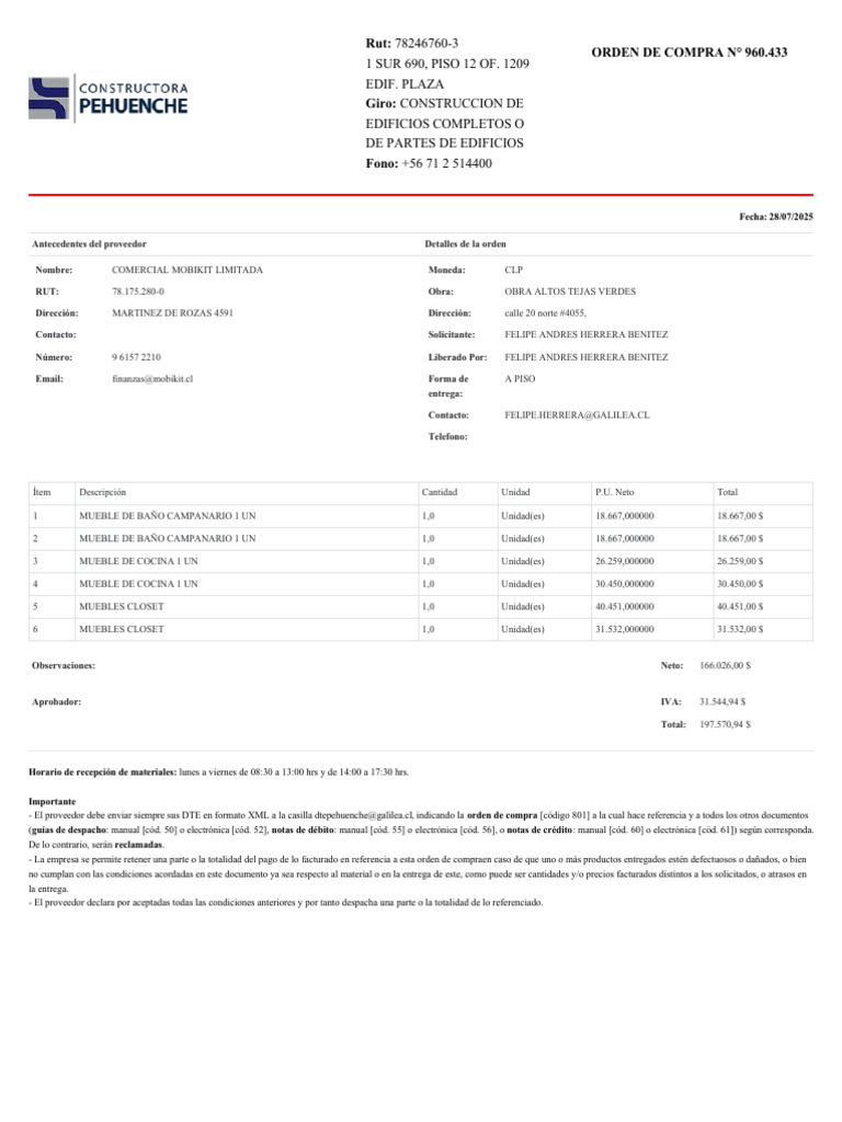 Orden Compra N 960433 | PDF | Economias
