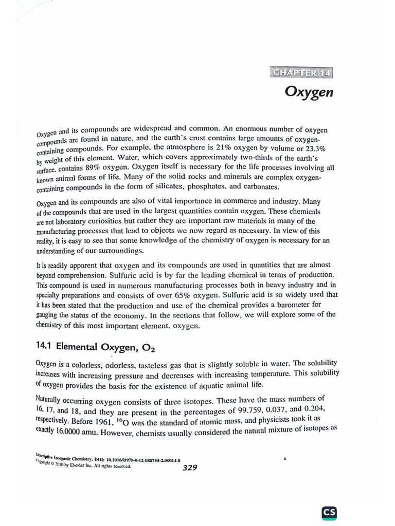 Oxygen | PDF