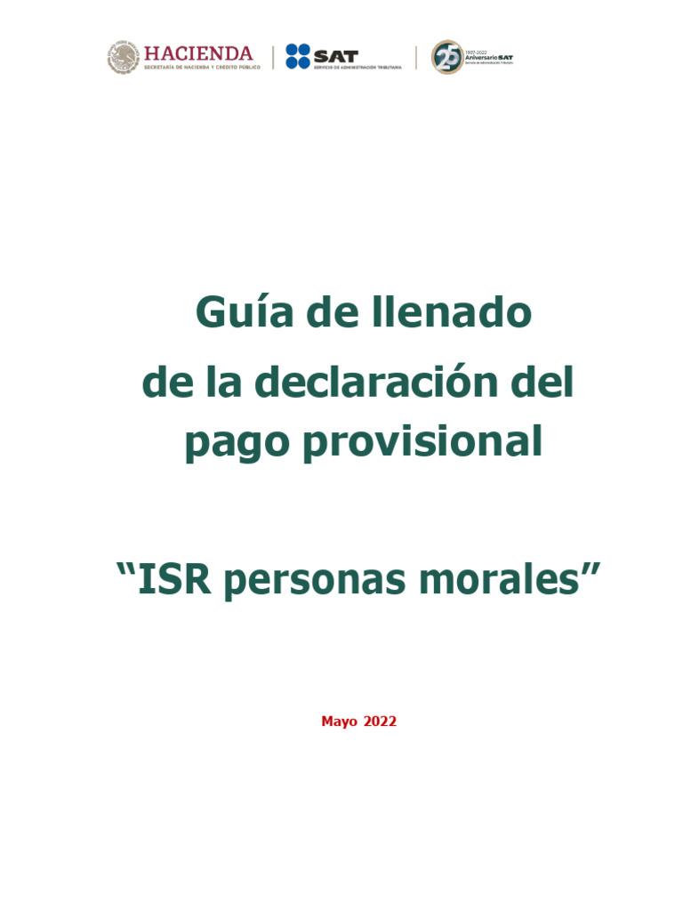 Guía para Declaración ISR Personas Morales | PDF | Impuesto sobre la ...