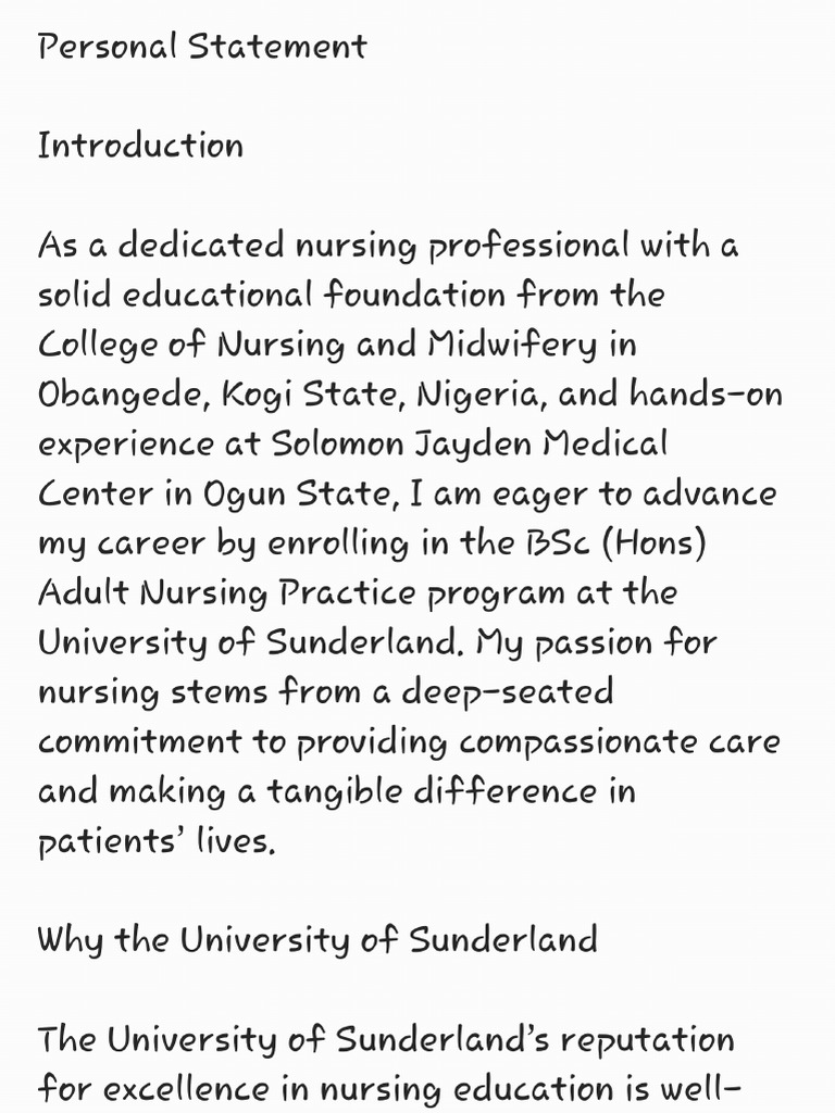 Personal Statement 2 | PDF