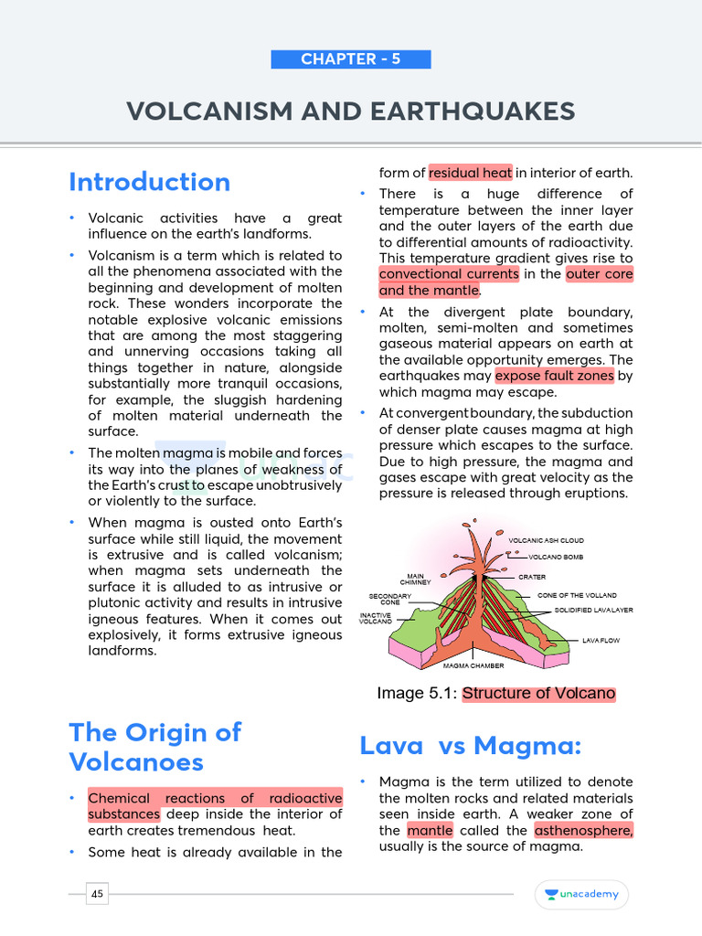 GEOGRAPHY Physical Landforms | PDF | Volcano | Lava