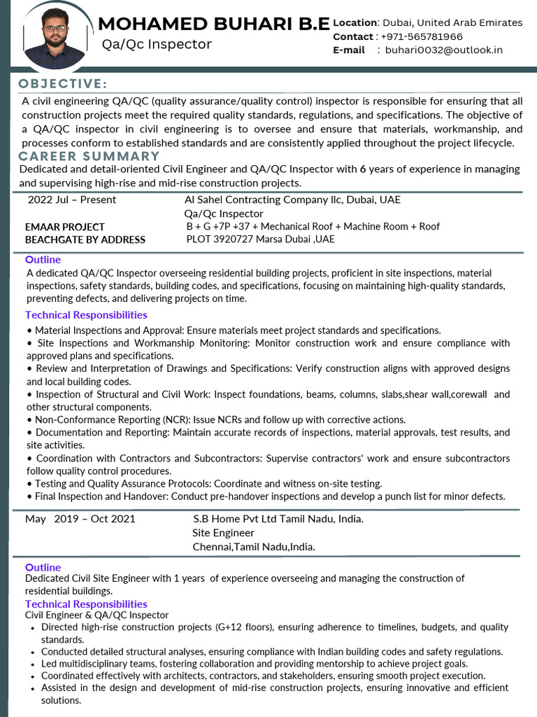 Qa/Qc Inspector: Objective | PDF | Quality Assurance | Building Code