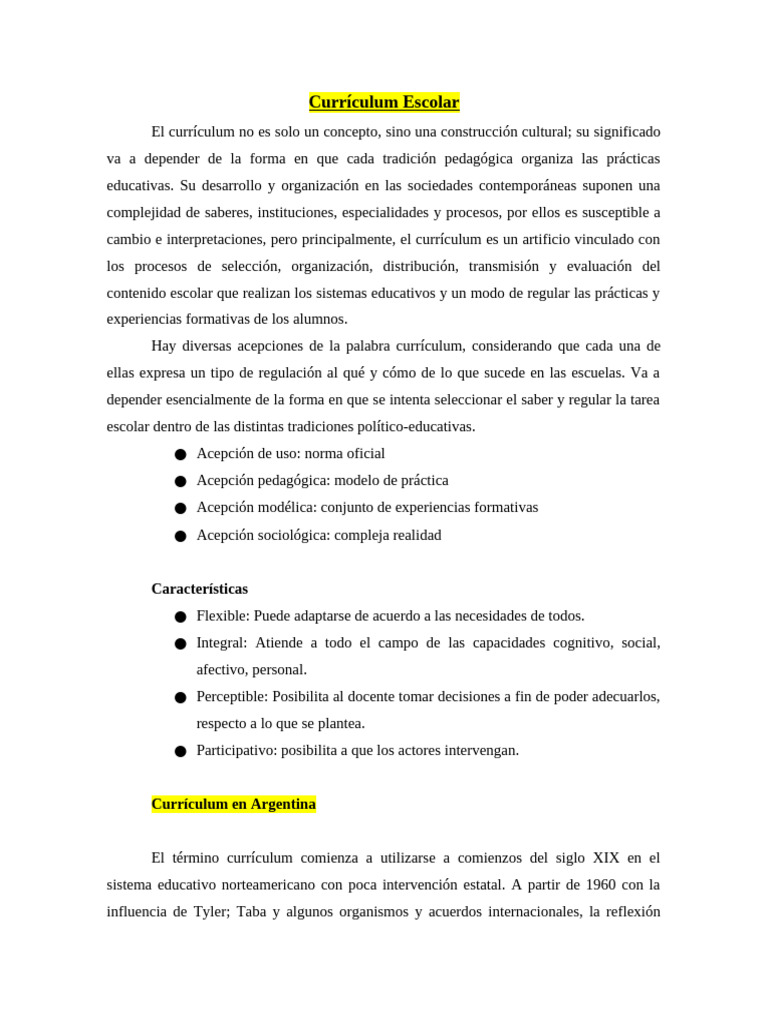 Análisis del Currículum Escolar | PDF | Plan de estudios | Enseñando