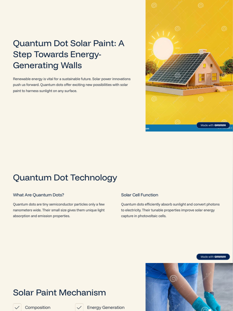 Quantum Dot Solar Paint A Step Towards Energy Generating Walls | PDF ...