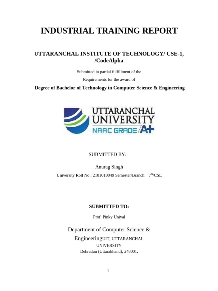 Anurag Singh's C++ Internship Report | PDF | C++ | Computer Programming