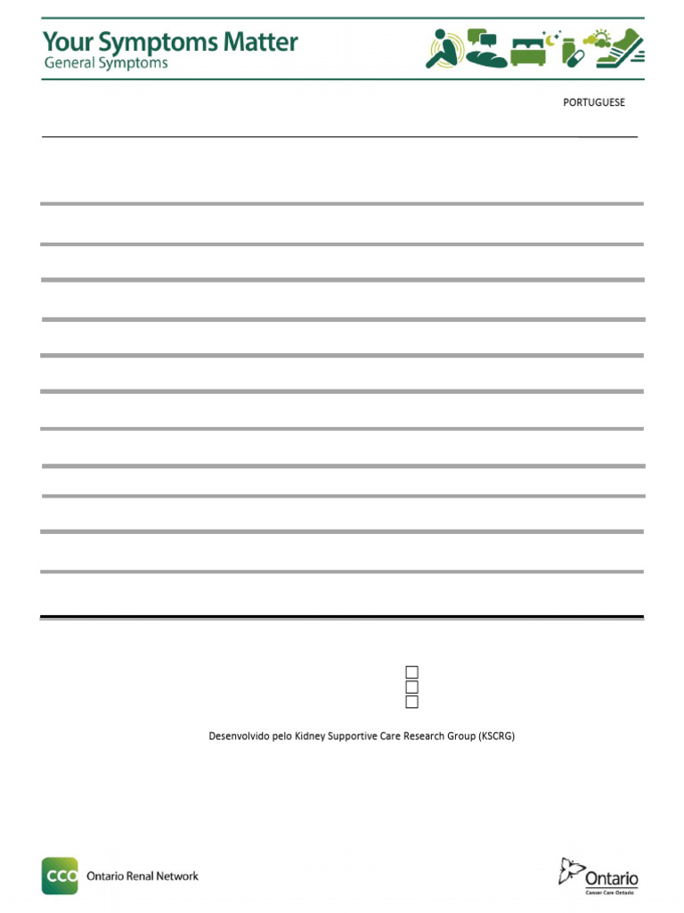 Avaliação de Sintomas Renais ESAS-r | PDF | Ansiedade | Depressão