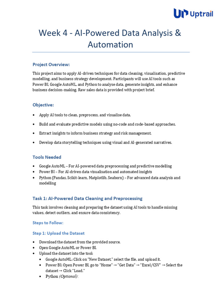 AI Data Analysis & Automation Project | PDF | Artificial Intelligence ...