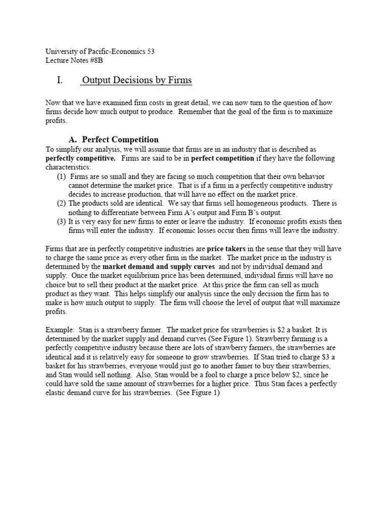Profit Maximization in Perfect Competition | PDF | Marginal Cost ...