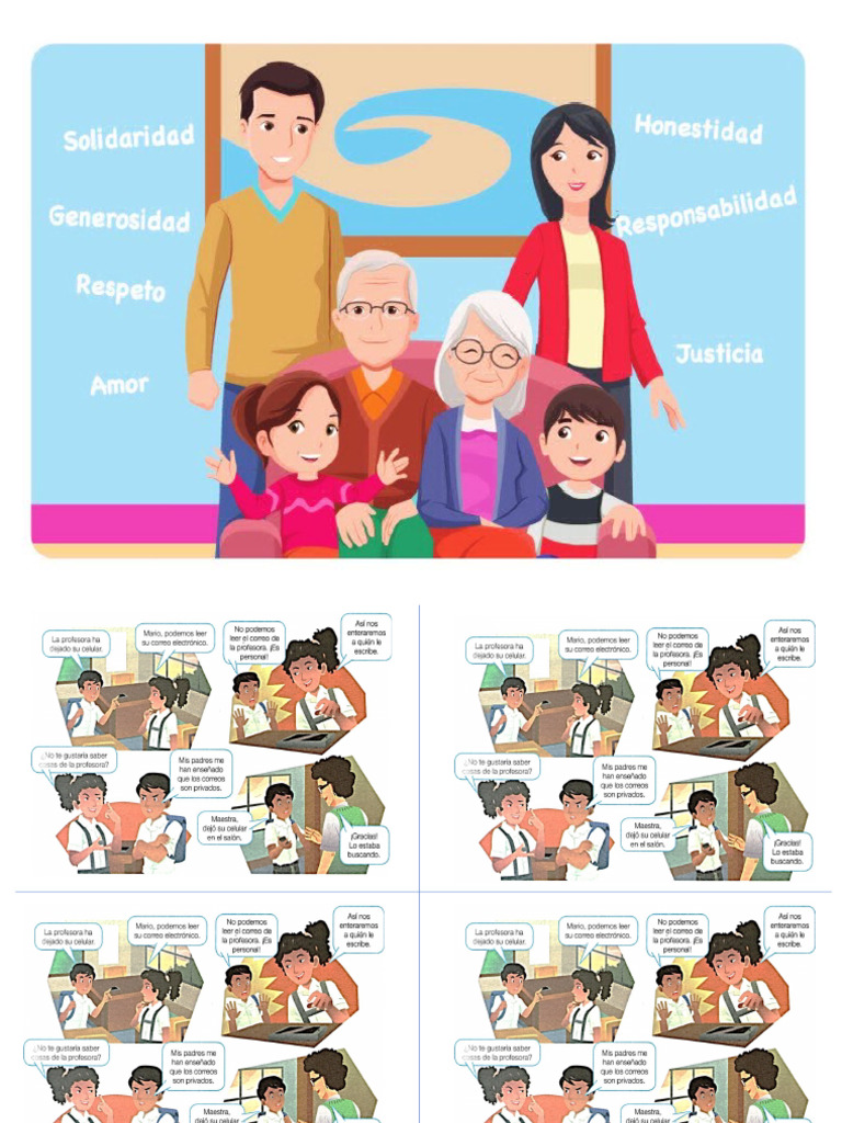 Recurso Sesión 1 P.S Practicamos Valores en Familia | PDF