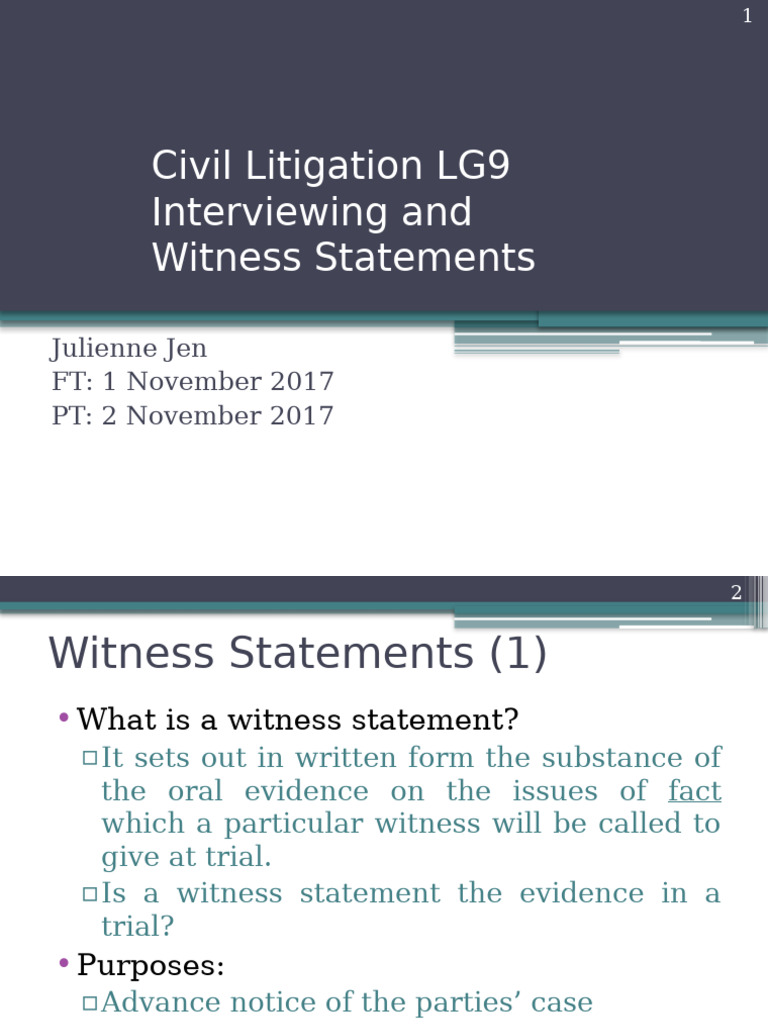 LG9 (Final) | PDF | Witness | Solicitor