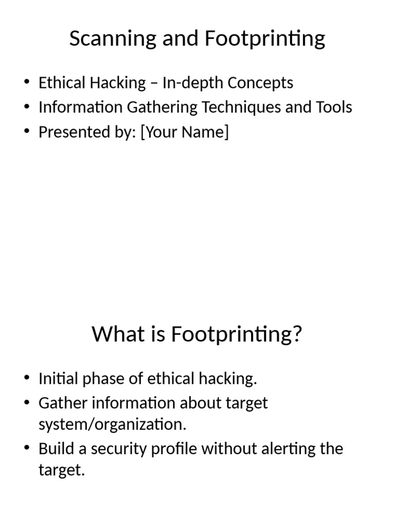 Footprinting and Scanning in Ethical Hacking | PDF | Domain Name System ...