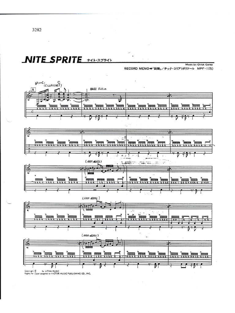 Nite Sprite Partituras | PDF