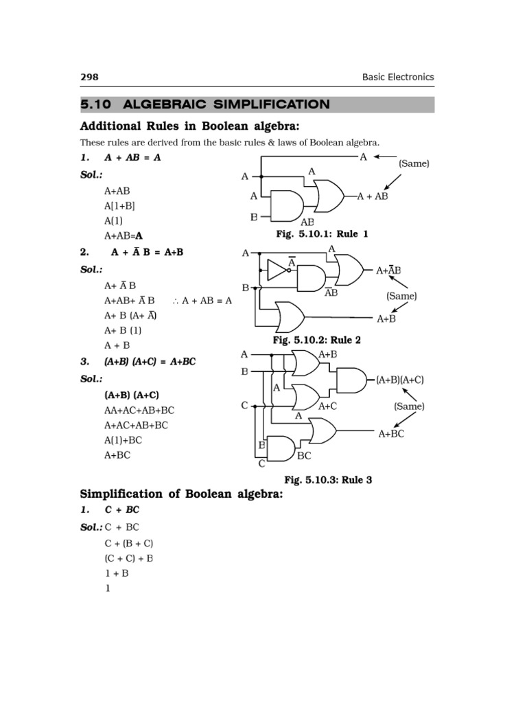 Basic Electronics: Algebraic Simplification | PDF