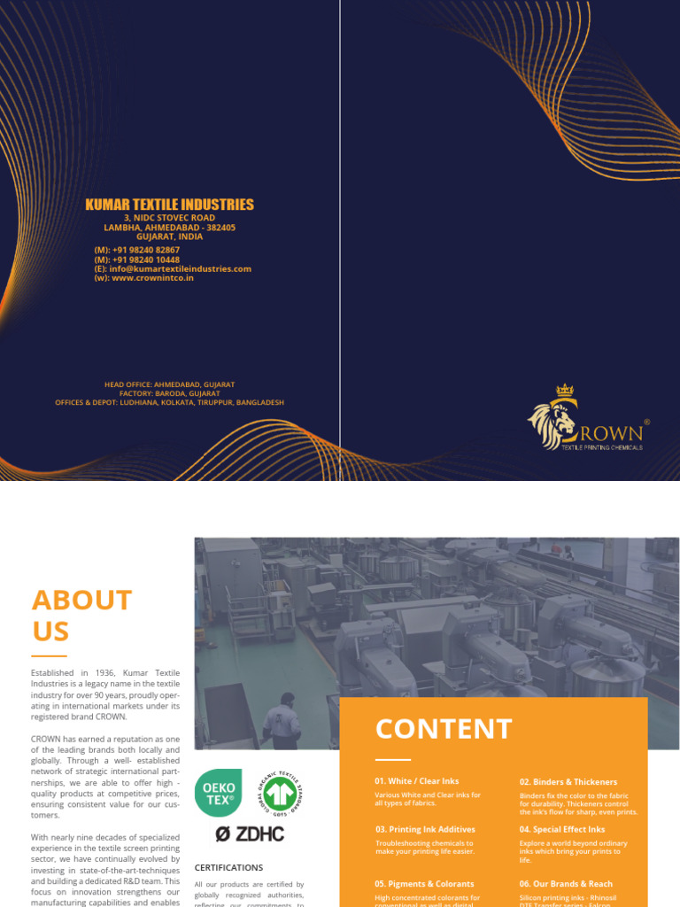 Kumar Textile Industries Overview | PDF | Textiles | Ink