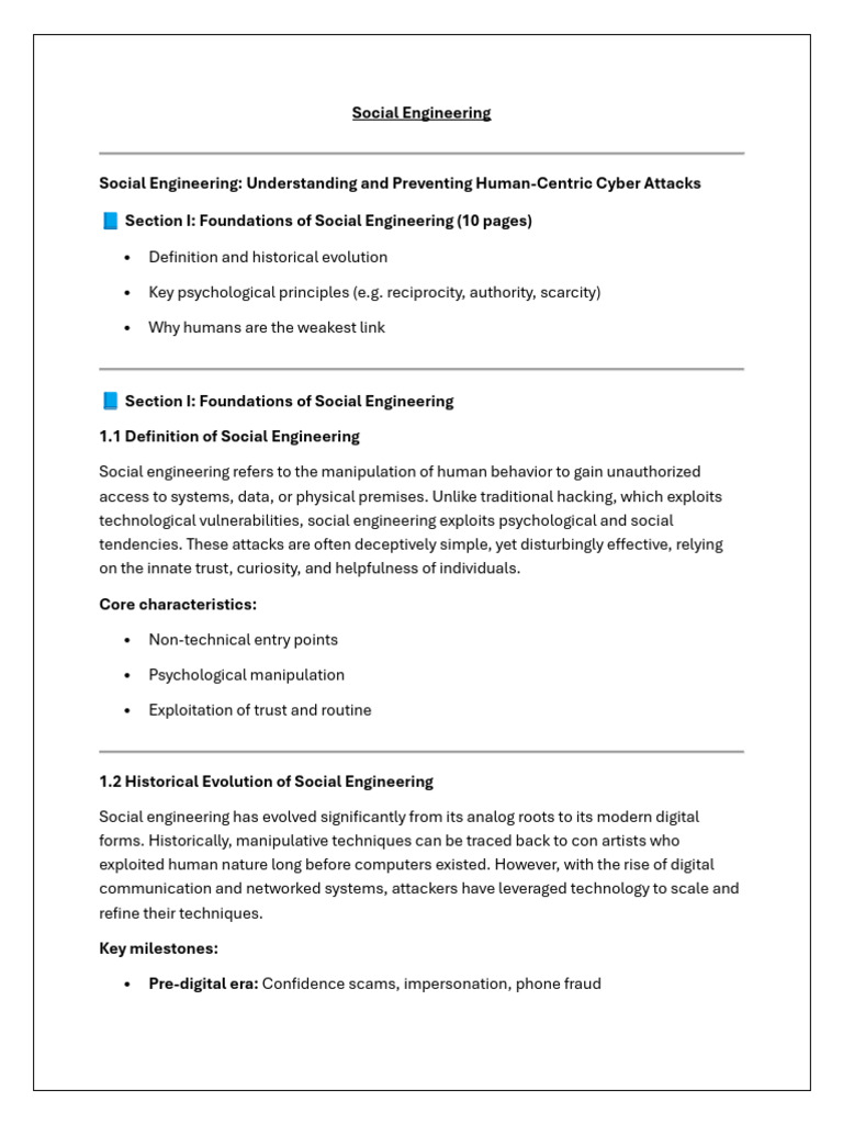Social Engineering: Tactics and Prevention | PDF | Social Engineering ...