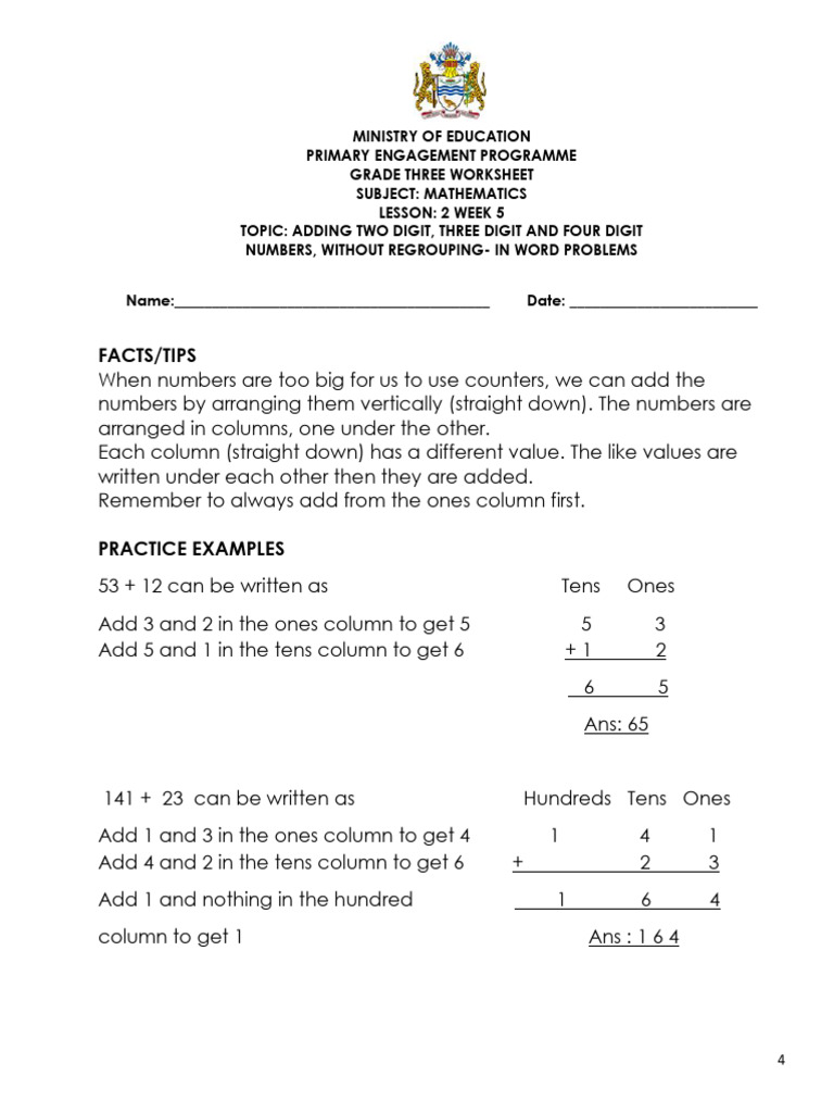 Grade 3 Mathematics Week 5 Lesson 2 | PDF