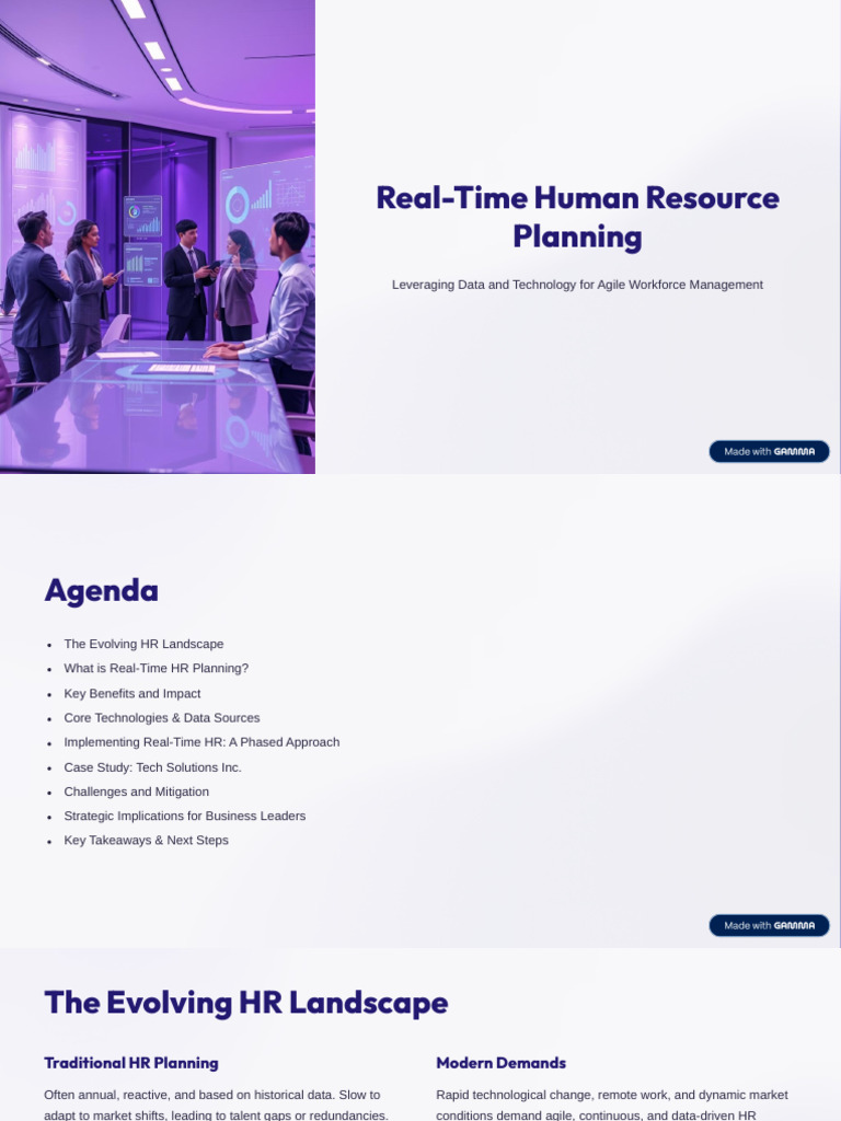 Real-Time HR Planning for Agile Workforce | PDF | Analytics | Human ...