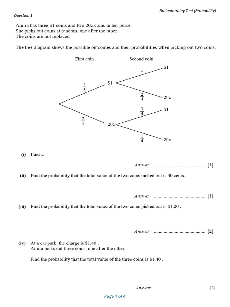 2025 Probability Test | PDF