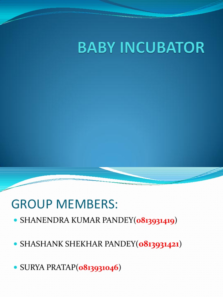 Overview of Neonatal Incubators | PDF | Neonatal Intensive Care Unit ...
