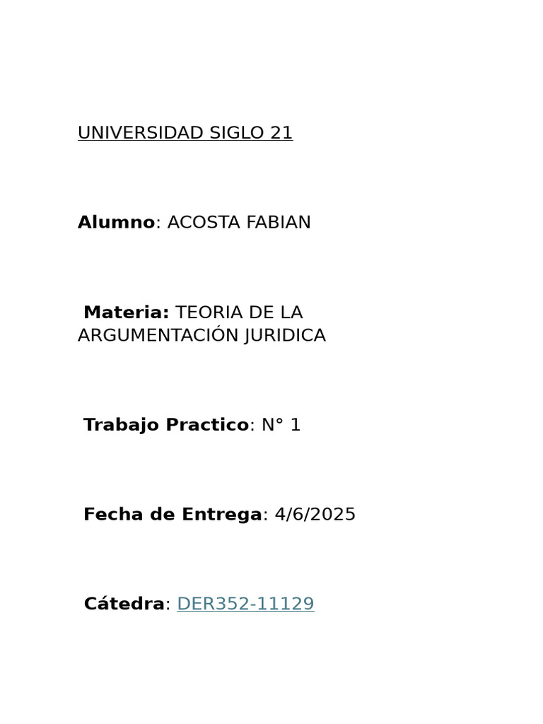 TP1 Teoria de La Argum. | PDF | Falacia | Razonamiento deductivo