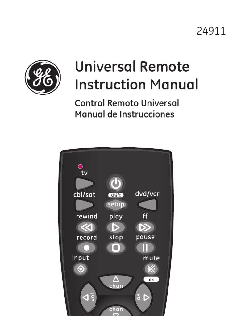 GE Universal Remote Programming Guide | PDF | Remote Control | Display ...