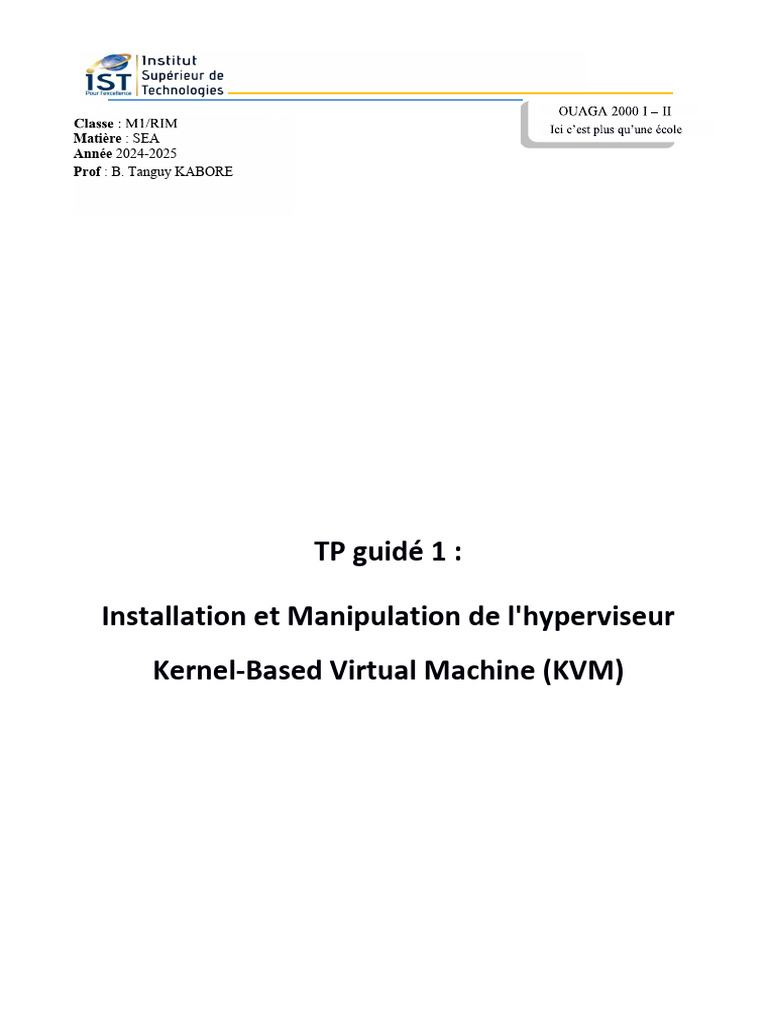 Installation de KVM sur Ubuntu | PDF | Virtualisation | Génie logiciel