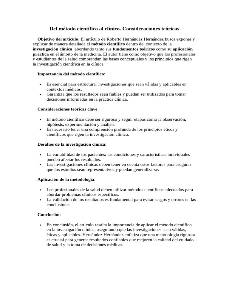 Método Científico En Investigación Clínica Pdf 