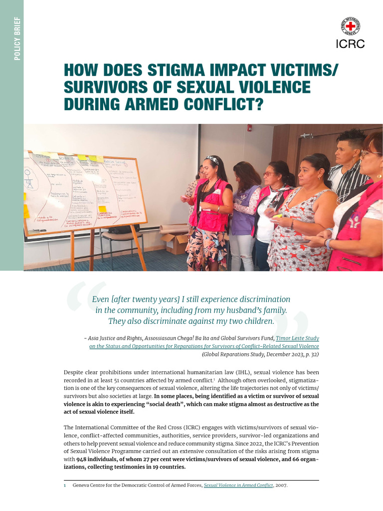 Stigma's Impact on Sexual Violence Survivors | PDF | Violence | Sexual ...