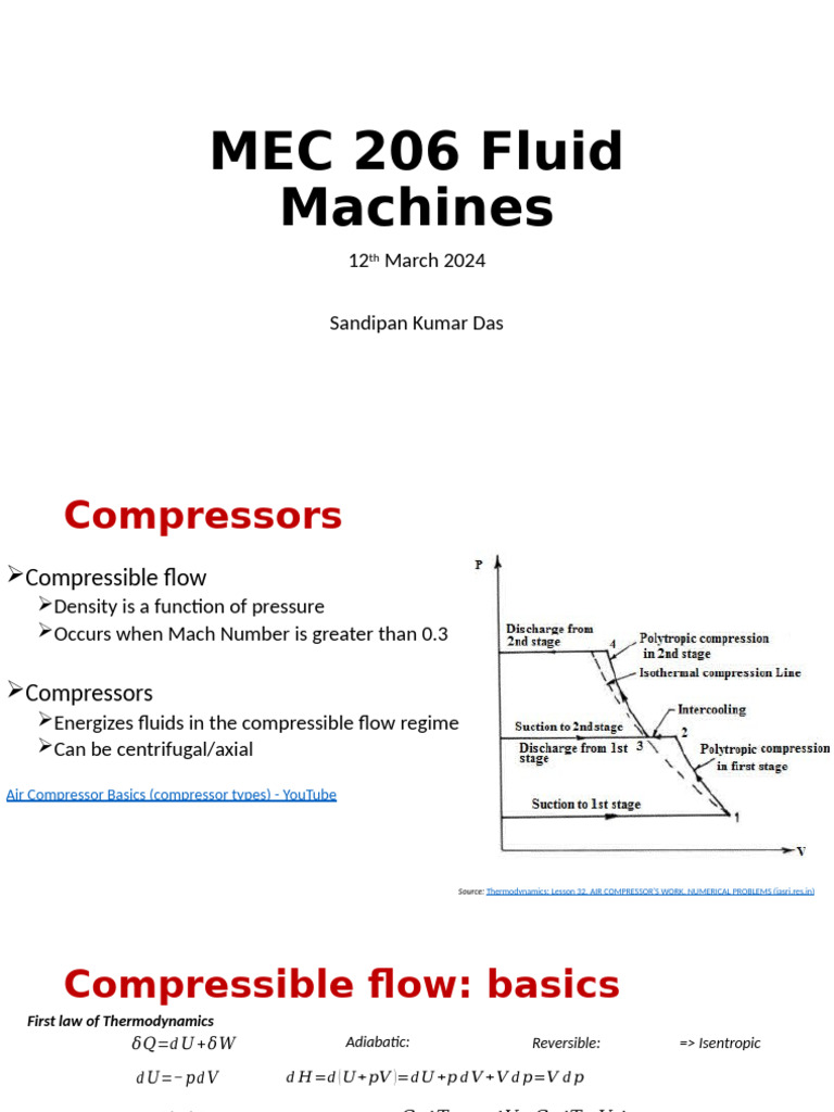 Compressible Flow and Compressor Analysis | PDF | Soft Matter ...