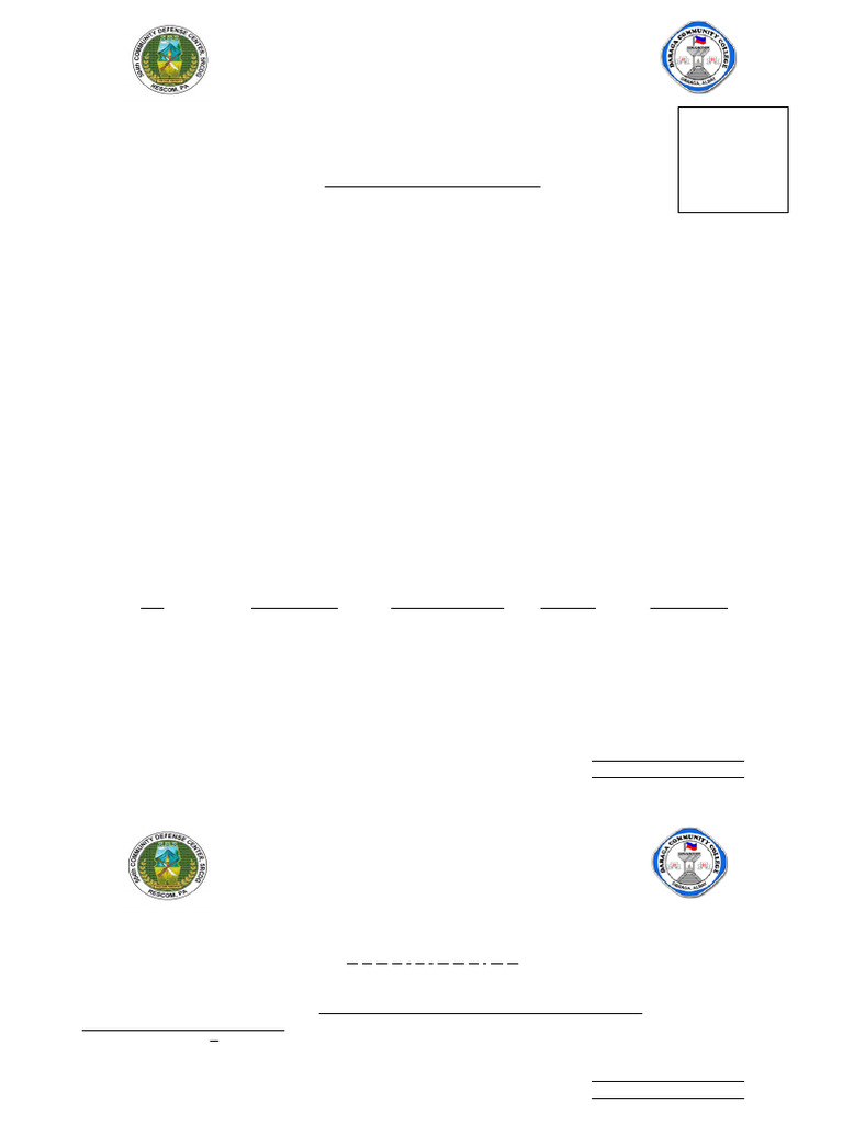 ROTC Registration Form for Students | PDF