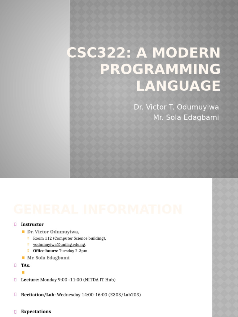 CSC322: Modern Programming with C# | PDF | C Sharp (Programming ...