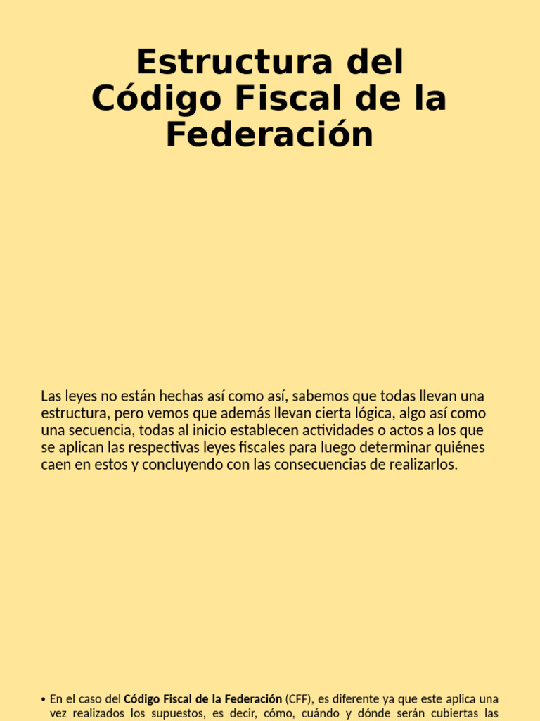 Estructura del Código Fiscal de la Federación | PDF | Justicia | Crimen ...